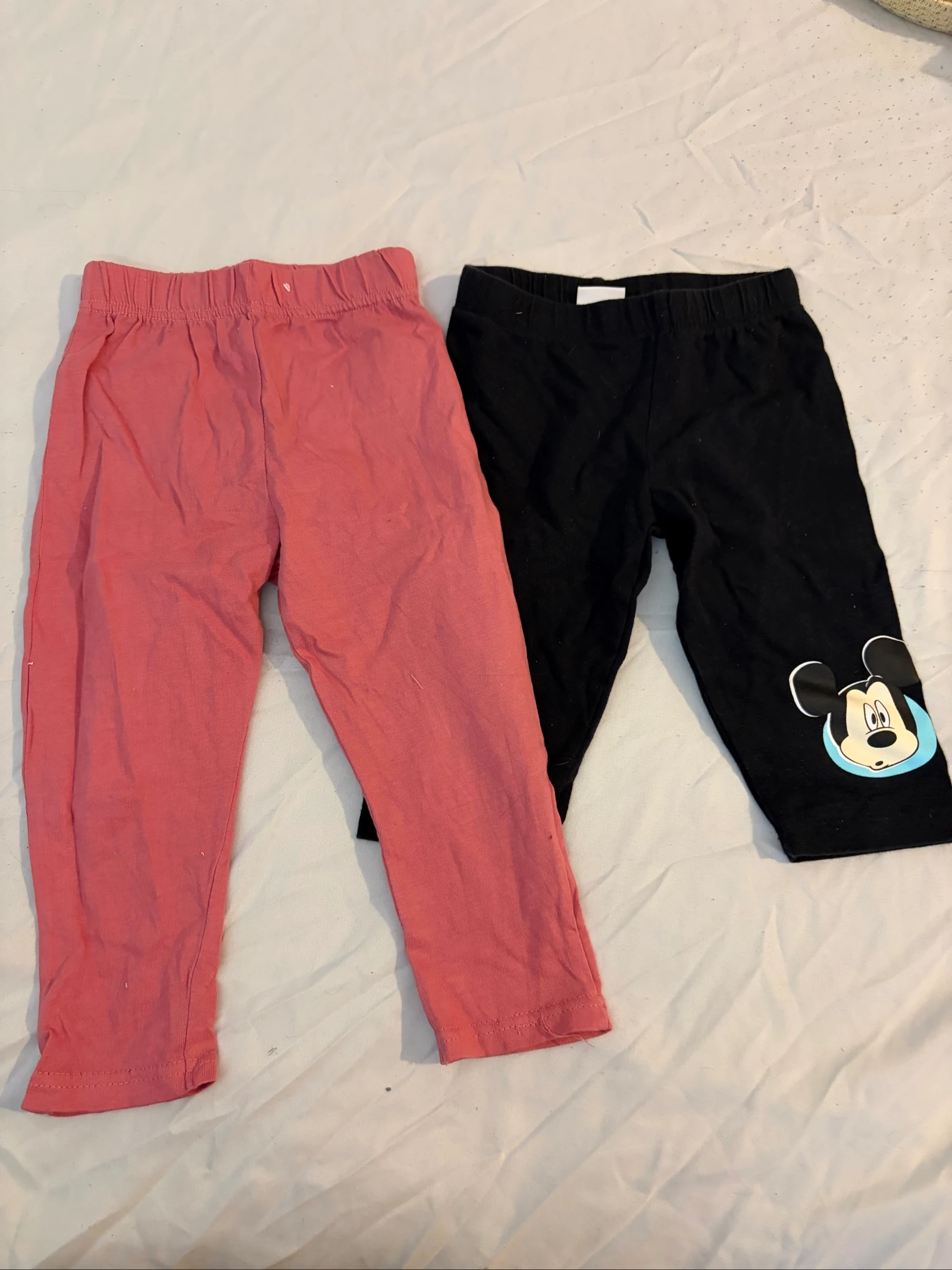 Lot de 2 leggings fille - Disney Mickey & rose - 2/3 ans